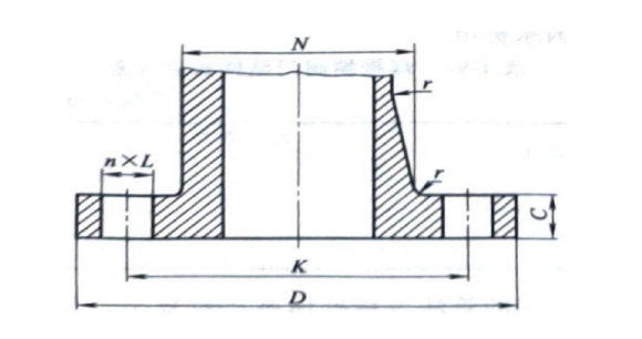 plane (FF) integral steel pipe flange