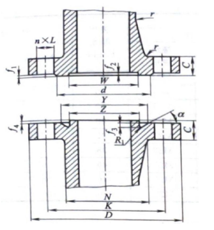 O-ring surface (OSG) integral steel pipe flange