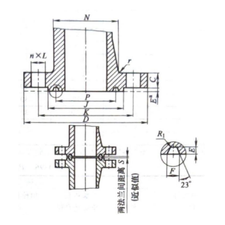 ring surface (RJ) integral steel pipe flange