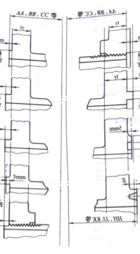 150-2500 pound class flange thickness and center line-to-end size