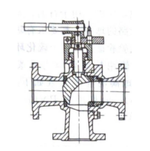 Three-way ball valve