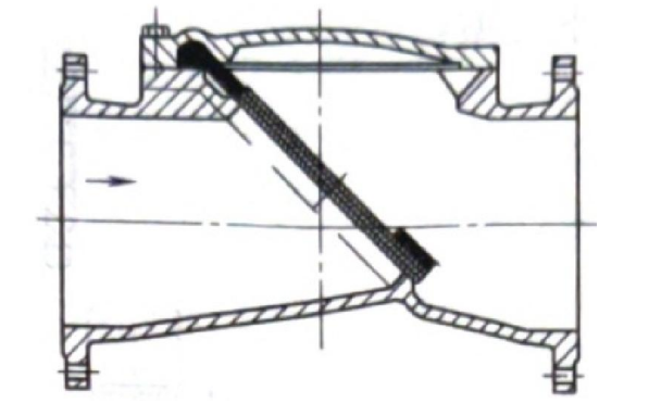 H44 type swing rubber disc check valve