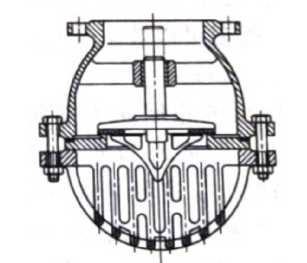 Lift-down bottom valve